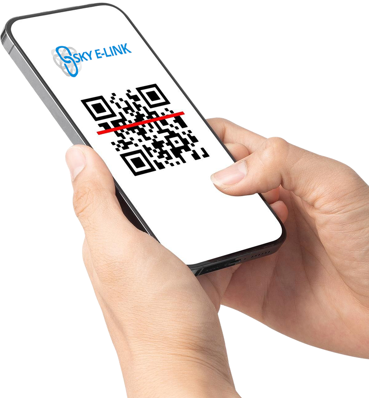 Phone with QR Code